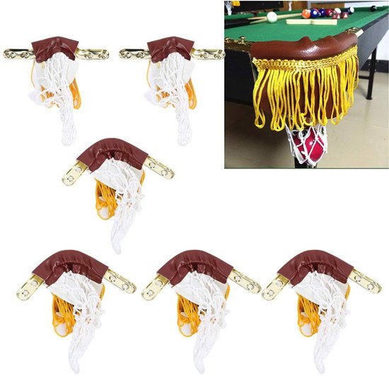 Livia home - Billiard Net Ball Bag - Pooltafel Accessoire - Faux Leather - Ideaal voor Billiard Ballen - Ruimtebesparend - Geschikt voor Kinderen - Zw