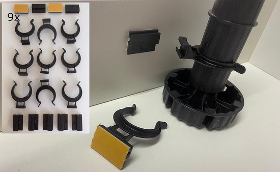 Livindo Zelfklevende sokkelhouders voor keukenvoet, bevestigingsclip, houder voor keukenvoeten, voetclip, keuken, sokkelclips, 9 stuks