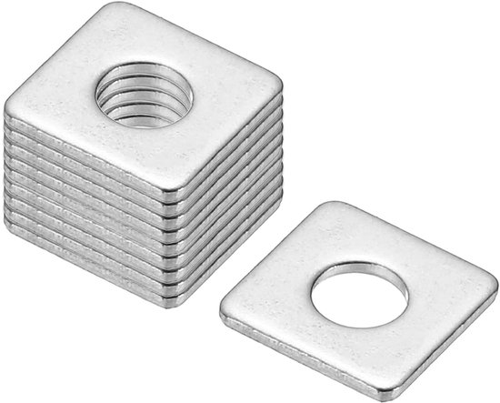 M4x10x1mm vierkante sluitringen - 24 stuks roestvrijstalen plaatonderlegringen voor boutafdichting en ondersteuning