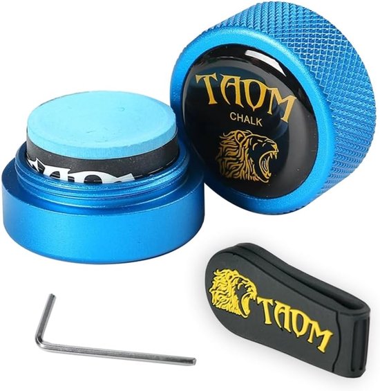 Magnetische Krijt Houder voor Biljartkeu - Ronde, Compacte Tip Case voor Pool & Snooker van Merkloos