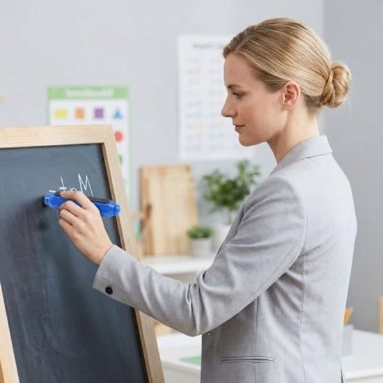 Magnetische Krijt Houders - Set van 4 Kleuren voor School, Kantoor en Thuisgebruik - Ideaal voor Krijtborden en Creatieve Projecten