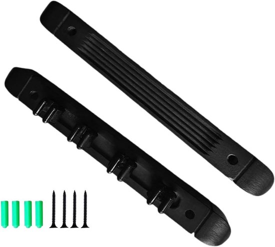 Markeringsstokrek - Pool Cue Rack - Biljartkamer Organiseren - Houten Constructie - 27 x 3 x 3 cm - Zwart van Merkloos