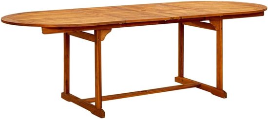 Massief acaciahout, uittrekbaar (160-240) x 100 x 75 cm, eettafel voor buiten voor terras en balkon, weerbestendig en duurzaam