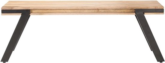 Massief mangohout eenvoudige salontafel 114x65x40 cm