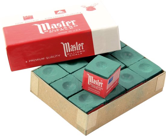 Master biljart krijt dennengroen 12 stuks