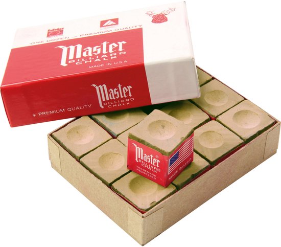 Master biljart krijt goud 12 stuks