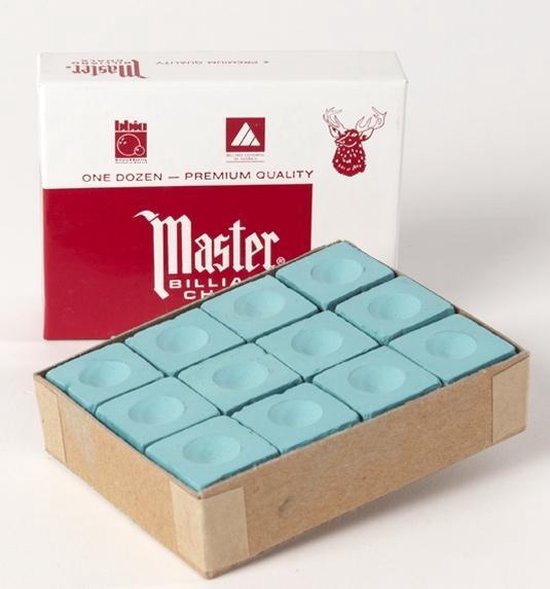 Master biljart krijt - groen - box 12st. van Master