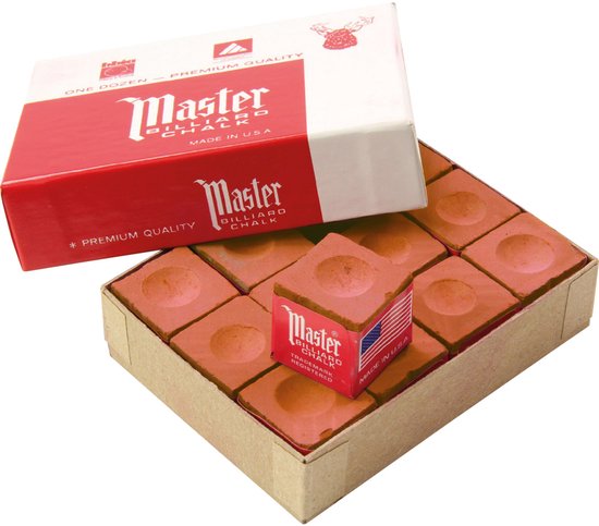 Master biljart krijt roest 12 stuks van Master