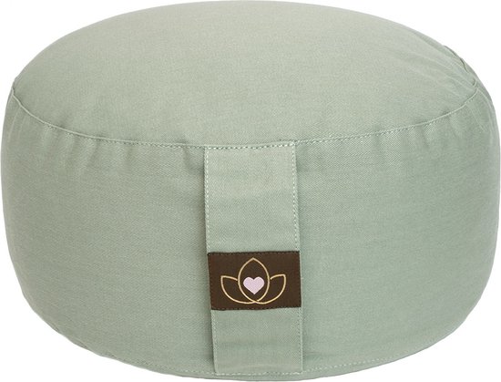 Meditatiekussen eco asgroen rond - Lotus | Yoga kussen van Lotus