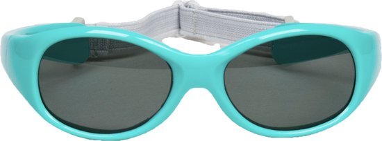 Melleson Eyewear - Kinderzonnebril Noah met band 2-4 jaar - maat M- Aqua van Melleson Eyewear