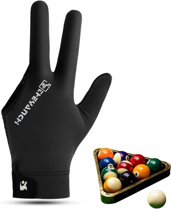 Merkloze Biljarthandschoen - 3 Vinger, Ademend & Antislip