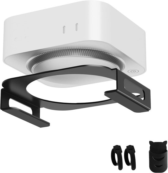Metaalhouder voor Mac mini M4 en M4 Pro - Deskstand met knoppenvergrendeling, ventilatie en pennenhouder voor optimale organisatie en gebruiksgemak