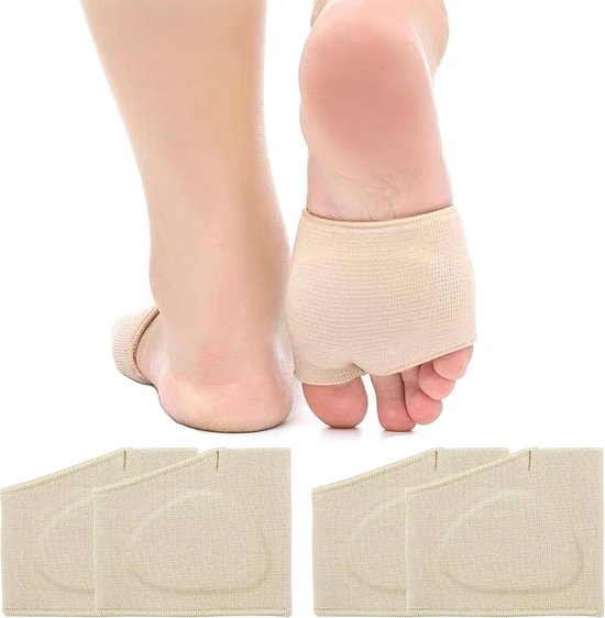 Metatarsale Kussentjes voor Voetsteun, 2 Paar Ademend en Zweetabsorberend, Zachte en Comfortabele Herbruikbare Pads voor Vermoeide Voeten en Pijnverlichting voor Dames en Heren
