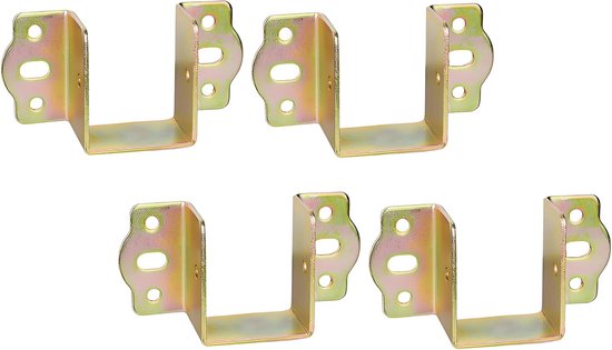 Meubel Aansluiting Scharnier Houten Balkbevestiging Breedte 40 mm Railbeugels Ophanging Verbinding Fittingen Schrijnwerk Haken Bevestiging voor Bedframe Metaal 4 stuks