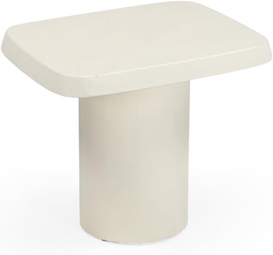 Meubel Bijzettafel Carly - Beige - Beton/MDF - 53x45cm