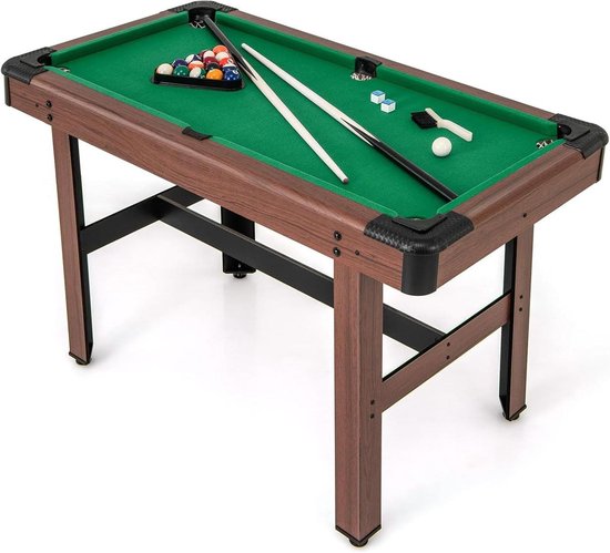 Mini Biljarttafel - Pooltafel Tafelspel - Spel en Ontspanning - Compact Opvouwbaar Ontwerp - 122 x 61 x 76 cm