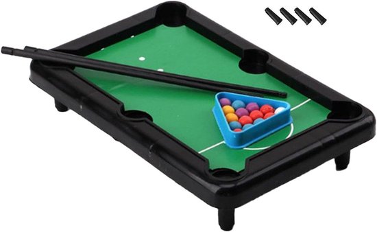 Mini Poolspel - Tafelbiljart Set - Familie Entertainment - Realistische Gameplay - 35.5 x 18.2 cm - Niet gespecificeerd