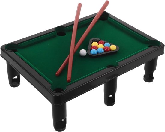 Mini Pooltafel - Biljartspel Kinderen - Thuis Entertainment - Montessori Leerervaring - 27 x 17 x 9 cm - Diverse kleuren