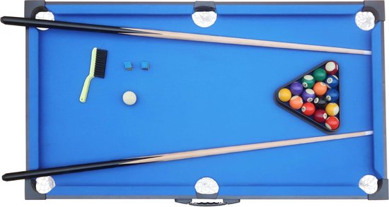 Mini Pooltafel - Inclusief Keu, ballen en driehoek - Voor kinderen - 118x64x12cm