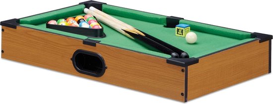 Mini Pooltafel - Inclusief Keu, ballen en driehoek - Voor kinderen - 51x31x8cm