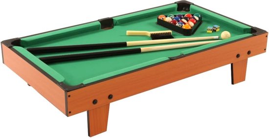 Mini Pooltafel - Inclusief Keu, ballen en driehoek - Voor kinderen - 93x51x20cm