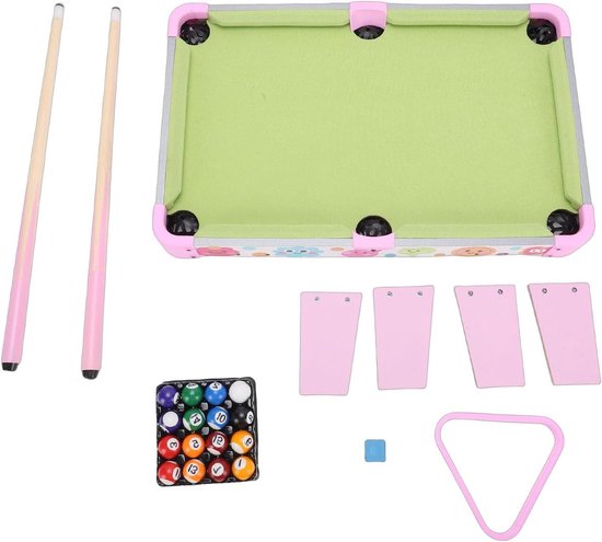 Mini Pooltafel - Kinder Biljart - Interactief Spelen - Draagbaar Tafelblad - 51x32 cm - Niet gespecificeerd