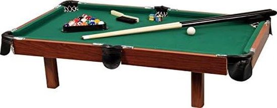 Mini Pooltafel - Kindertafelspel - Indoor Spelplezier - Compleet Accessoireset - Compact Formaat - Multicolor