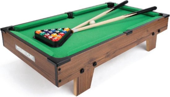 Mini Pooltafel voor Thuis – Inklapbaar – Snookertafel – Voor Volwassenen & Kinderen – Compact & Draagbaar Design – Incl. Ballen, Keuen, Krijt & Driehoek – Complete Set van MaxxGarden