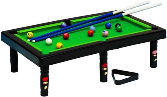 Mini Snookertafel - Kleine Pooltafel - Spelplezier Thuis - Compact Formaat - 48x28x13cm - Zwart