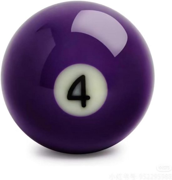 Mini Tafelbiljart Balset met Keu en Nummer 8 Bal - 3,8 cm van Merkloos