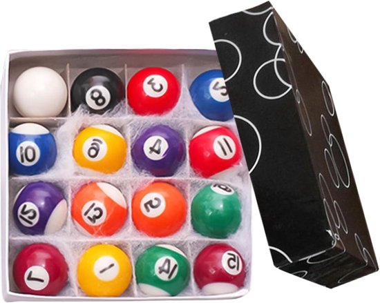 Miniatuur Biljartballen - Kleine Poolballen - Tafelspel Entertainment - Ruimtebesparend Ontwerp - 32 mm of 38 mm - Multicolor