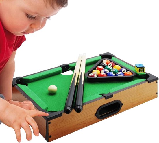 Miniatuur Biljarttafel - Speelgoed Tafelspel - Familie Plezier - Complete Set - 316 x 242 x 84 cm - Veelkleurig