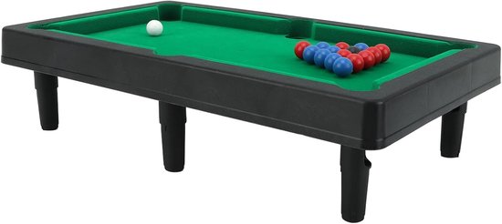 Miniatuur Pooltafel - Biljartspel Set - Bureau Decoratie - Compact Formaat - 32 x 19 x 3 cm