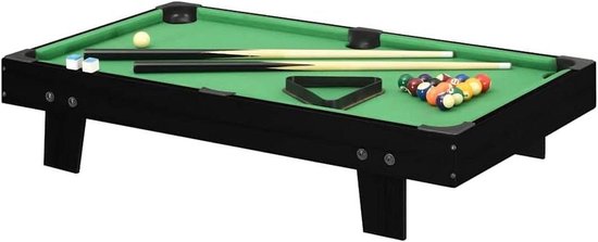 Minipooltafel - Kleine biljart - Spelplezier thuis - Draagbaar compact ontwerp - 92x52x19 cm - Zwart groen