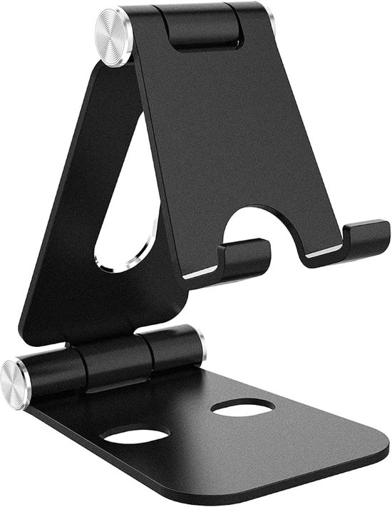 Mobiele telefoonhouder, opvouwbare mobiele telefoon desktop houder, draagbare opvouwbare universele aluminiumlegering mobiele telefoonhouder