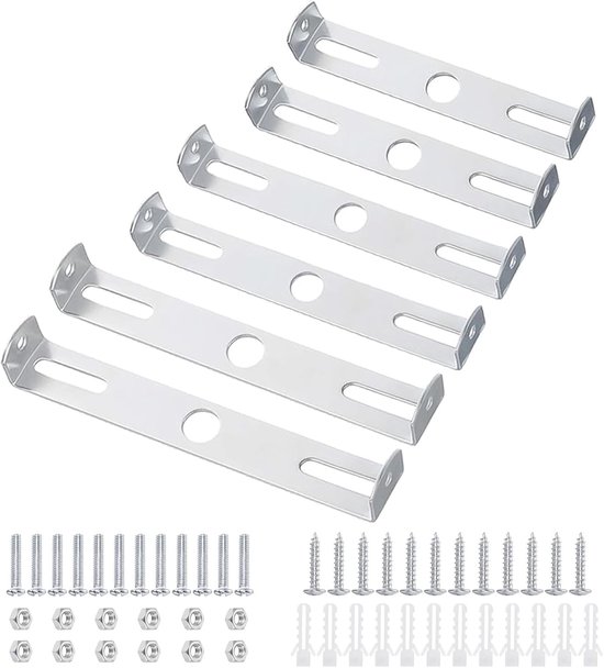 Montagebeugel voor verlichtingsarmaturen, 6 stuks lichtplaatondersteuningsstang, universele montagehardware voor plafondlamp, vervanging van hanglampen, wandkroonluchter, plafondlamp (105 mm, 115 mm