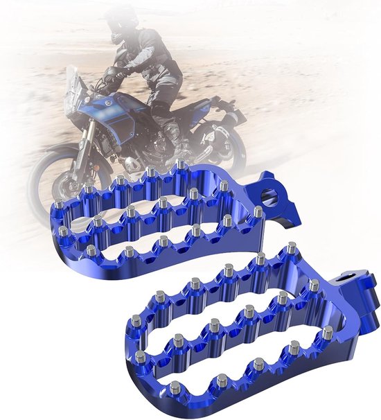 Motorcycle Foot Pegs voor Y.a.maha T7 Tenere 700 Rally/XTZ 700 - Geschikt voor 2019-2024, Blauw, Duurzaam en Comfortabel rijgenot
