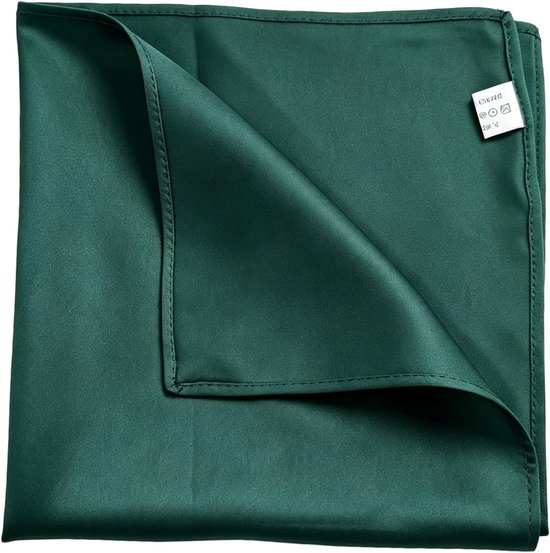 Mr.Van 100% zijden pochet voor heren, elegant, wit, zacht, 35 x 35 cm, 16,5 momme, effen kleur