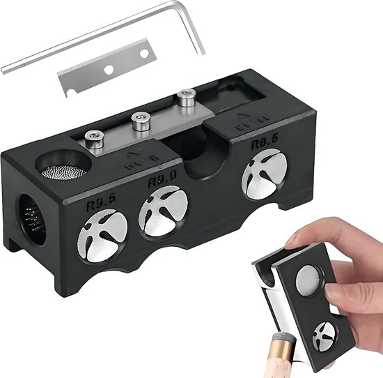 Multifunctionele 11-in-1 Biljartkeu Tip Tool - Professionele Onderhoudsset voor Biljartkeu Tips, Compacte Accessoires van Hoogwaardige Materialen