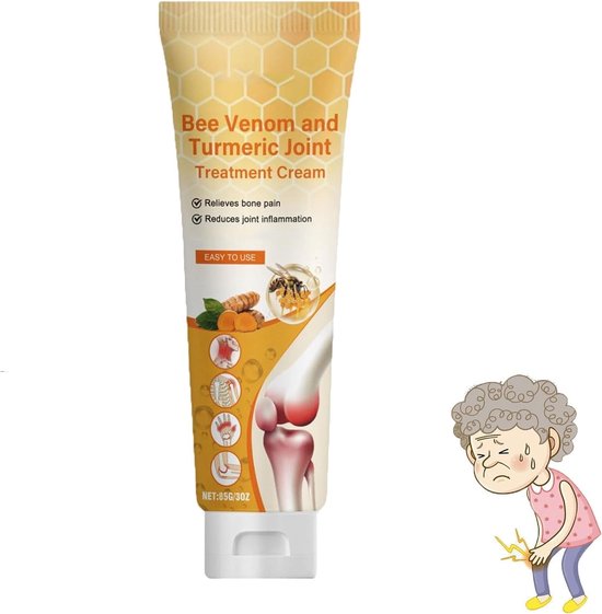 Natuurlijke Kurkuma Gewrichtsbehandeling, Verzachtende Crème voor Gewrichtspijn en Ontstekingen (1 Verpakking)