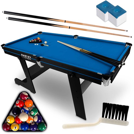 Neo-Sport NS-808 Serie - Biljarttafel - Opvouwbaar - 6ft - Inclusief Accessoires