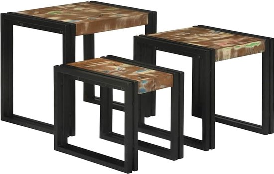 Nesting 3 stuks Bruin en Zwart 50 x 40 x 45 cm