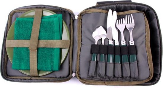 NGT Complete Bestek Set voor 2 Personen inclusief Carry Case | Camping bestek van NGT