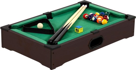 NORTH Assisi Mini Pooltafel Dark Wood/Groen 51 x 31 x 10 cm van North