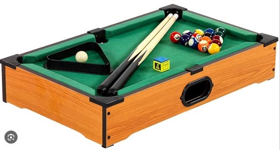 NORTH Assisi Mini Pooltafel Light Wood/Groen 51 x 31 x 10 cm van North