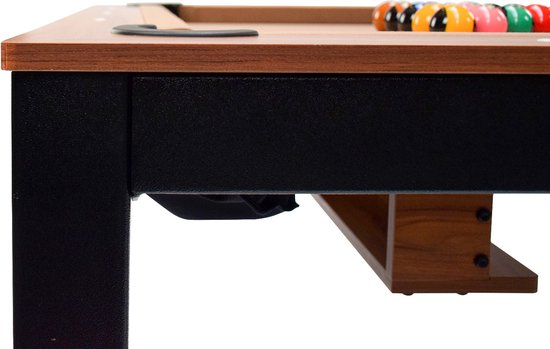 North Essence Zwart / Walnut 7FT Combi Pooltafel / Eettafel van North