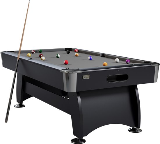 NORTH Gardone Pooltafel Zwart/Grijs 8FT van North