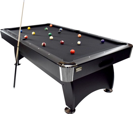 North Pooltafel Gardone 7ft Zwart/Zwart van Buffalo
