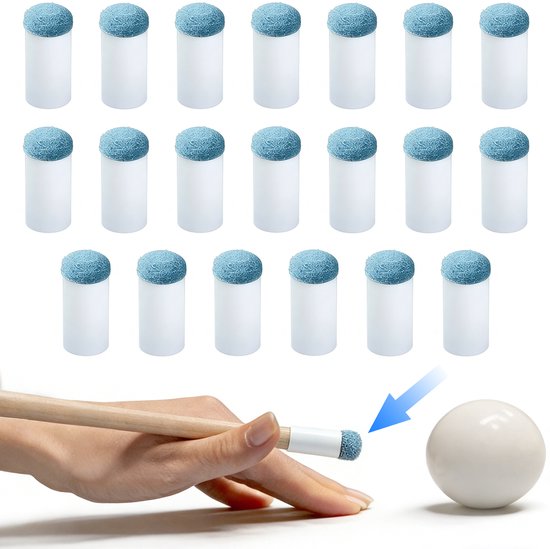 Nylon keu-tipbeschermers - 20 stuks - Maat M - 13 mm diameter - Biljartkeu-tipbeschermers - Biljartaccessoires - Nylon biljartkeu-tips - Lichtgewicht en draagbaar - Vervangingsonderdelen voor biljartkeu-tips - Opsteekbare biljartkeu-tips van Balabooms