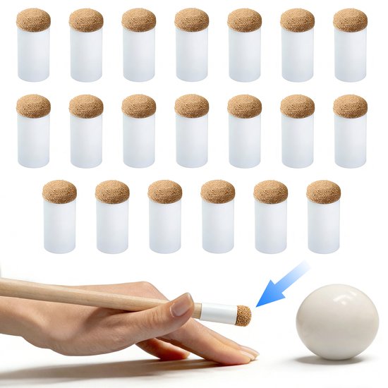 Nylon keu-tipbeschermers - 20 stuks - Maat S - 12 mm diameter - Biljartkeu-tipbeschermers - Biljartaccessoires - Nylon biljartkeu-tips - Lichtgewicht en draagbaar - Vervangingsonderdelen voor biljartkeu-tips - Opsteekbare biljartkeu-tips van Merkloos